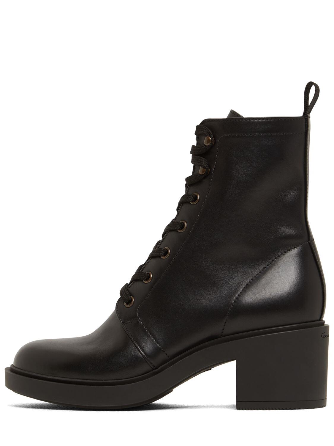 GIANVITO ROSSI 60mm Foster Leather Ankle Boots in black