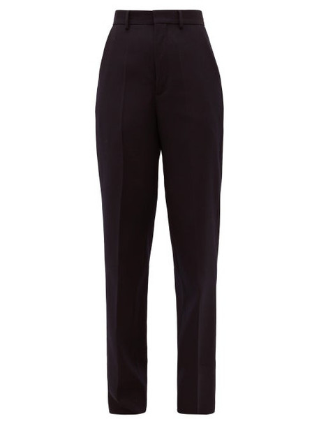 Raey - High-rise Wool Tailored Trousers - Womens - Navy