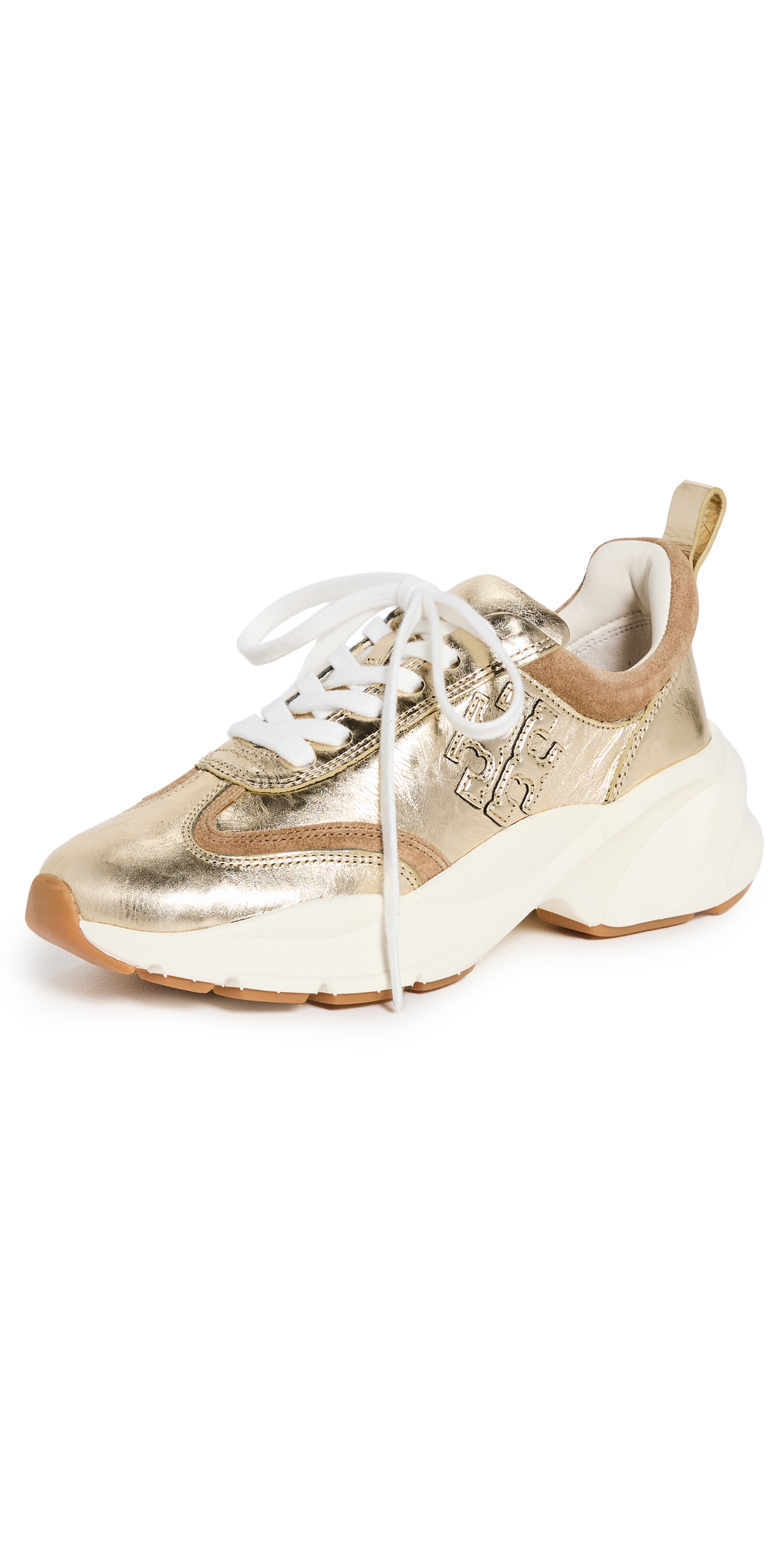 Tory Burch Good Luck Sneakers in gold