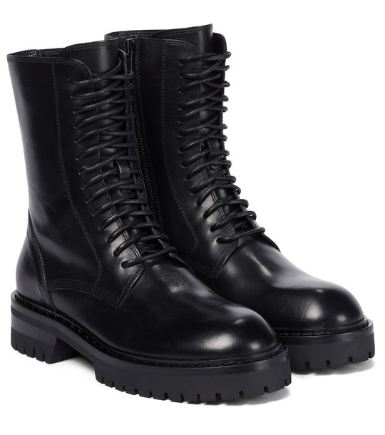 Ann Demeulemeester Alec leather combat boots in black