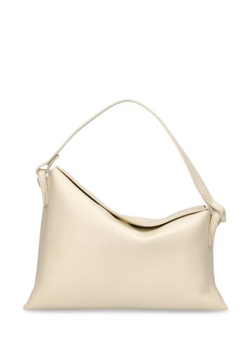 aesther ekme mini lune smooth leather shoulder bag in cream