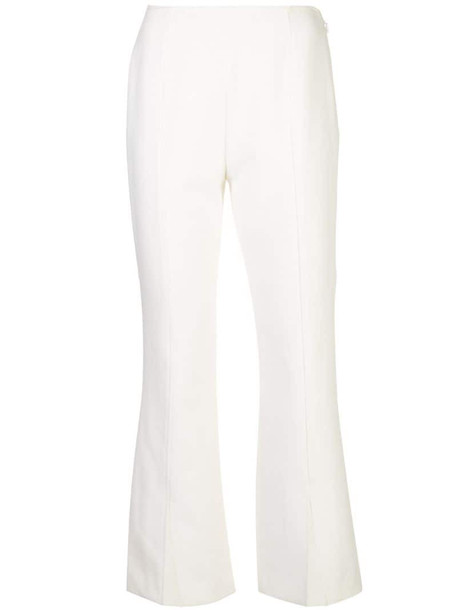 Cinq A Sept Kym split-hem cropped trousers in white