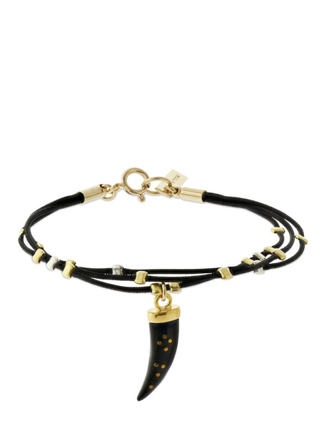 ISABEL MARANT Shiny Aimable Triple Wire Bracelet in black / gold
