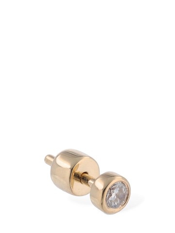 maria black 14kt & diamond dot mega mono earring in gold