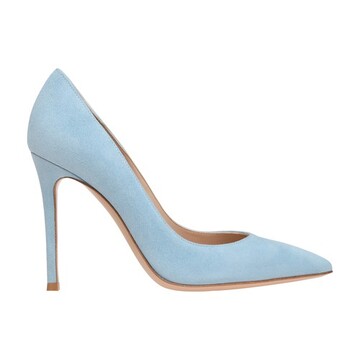 gianvito rossi suede pointed toe very thin sole stiletto heel logo-printed insole pull-on design