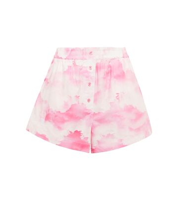 Rotate Birger Christensen Ponisan cotton poplin shorts in pink