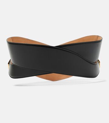 Alaia Cut-out leather belt in black