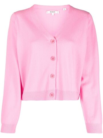 chinti and parker wool-cashmere cropped cardigan - pink