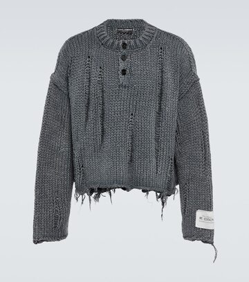 dolce&gabbana cotton and linen sweater in grey