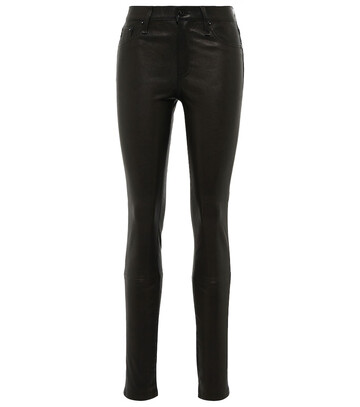Ag Jeans Farrah high-rise skinny leather pants in black