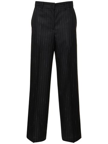 msgm tailored wool pants in black
