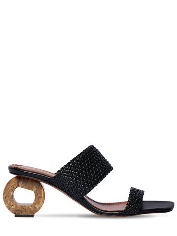 SOULIERS MARTINEZ 65mm Woven Leather Sandals in black