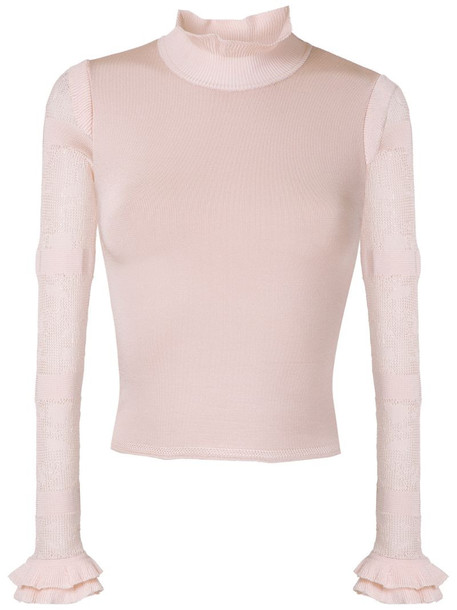 Andrea Bogosian Penelope knit blouse in pink
