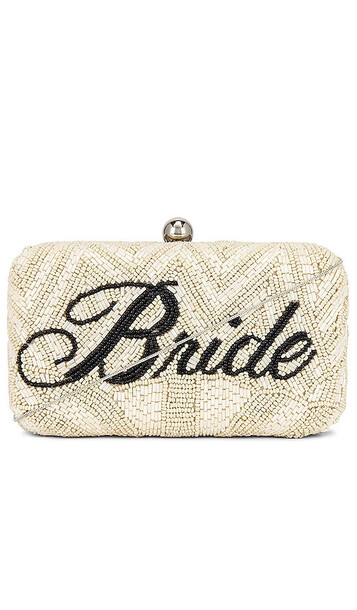 From St Xavier Bride Box Clutch in Ivory