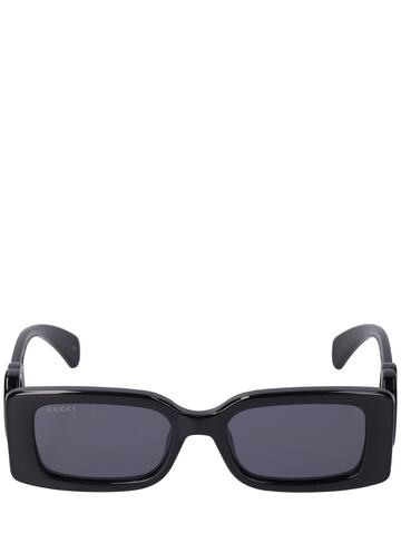 gucci gg1325s squared acetate sunglasses in black