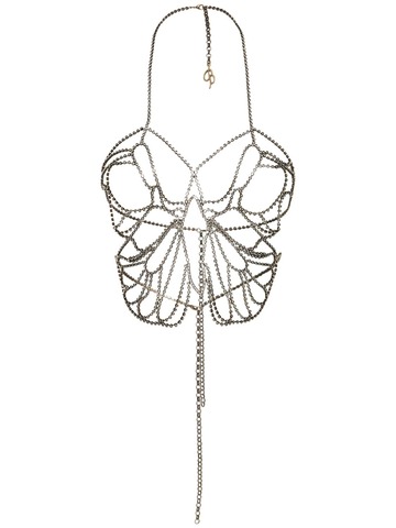 BLUMARINE Butterfly Crystal Body Jewel in silver