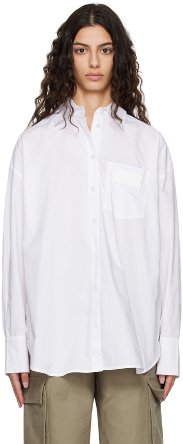 remain birger christensen white pleated shirt