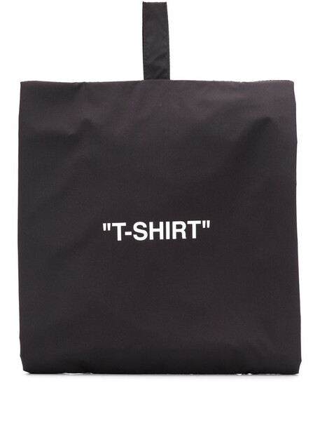 Off-White T-shirt zip-up bag in black