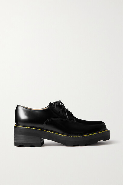 Gabriela Hearst - Tere Glossed-leather Brogues - Black