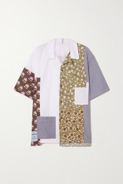 MCQ - Grow Up Oversized Patchwork Printed Cotton Shirt - White