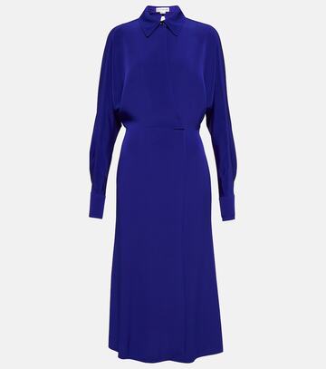 Victoria Beckham Wrap cady maxi dress in blue