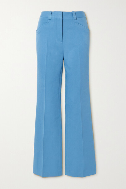 Victoria Beckham - Wool-twill Straight-leg Pants - Blue