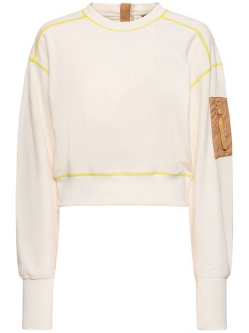 the north face pocket sweatshirt in white / beige