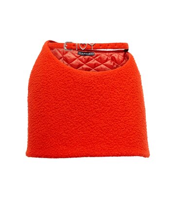 y/project embellished wool-blend miniskirt in orange