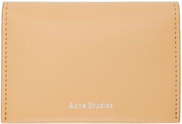 acne studios beige folded card holder
