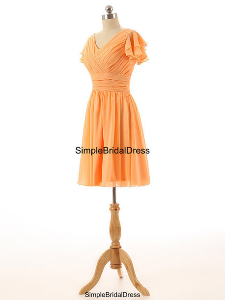 dress, light orange homecoming dresses ...