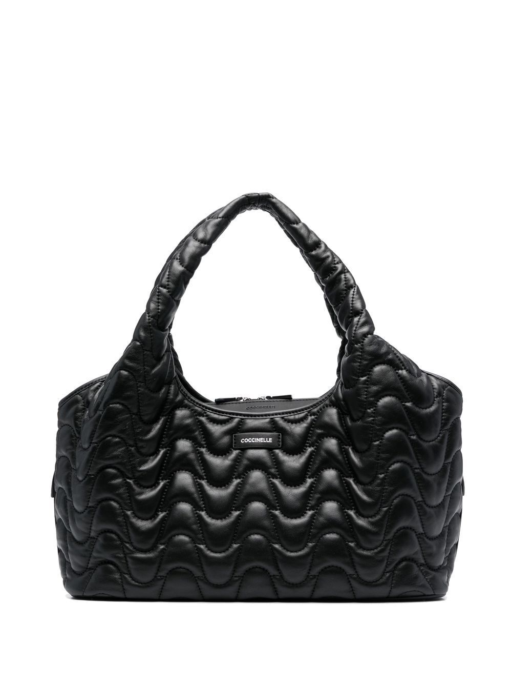 Coccinelle quilted leather tote bag - Black