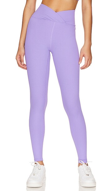 YEAR OF OURS Ribbed Veronica Legging in Lavender in purple