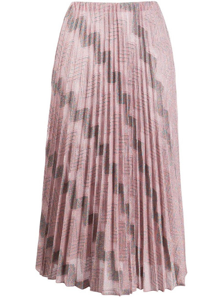 M Missoni zig-zag pleated skirt in pink
