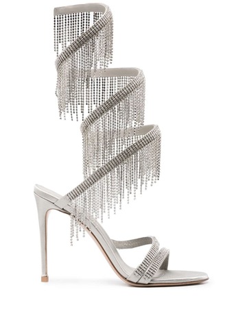 le silla jewels 105mm crystal-embellished sandals - silver