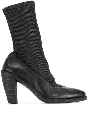 Guidi sock ankle boots in black