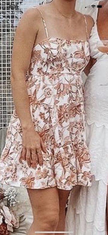 dress,floral,white dress,casual dress