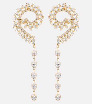 magda butrym embellished spiral drop earrings in gold