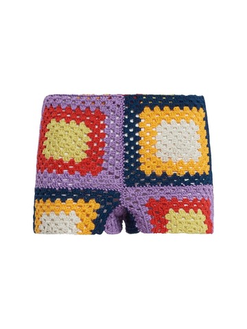 marni cotton crochet mini shorts