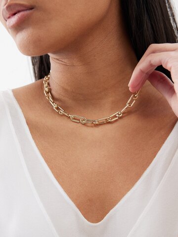 otiumberg - signature arena 14kt gold-vermeil necklace - womens - gold