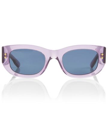 gucci rectangle sunglasses in purple
