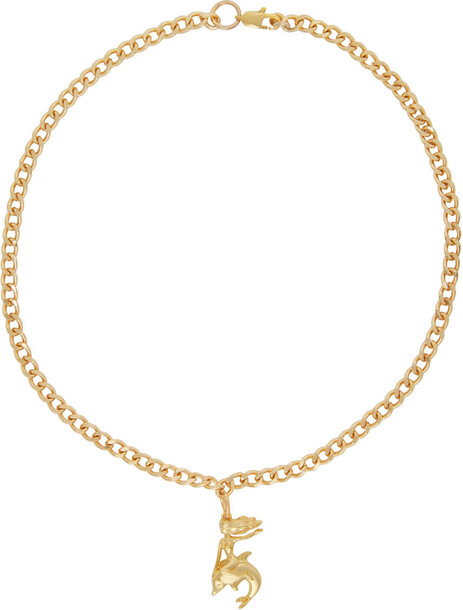 Poster Girl SSENSE Exclusive Gold Dolphin Necklace