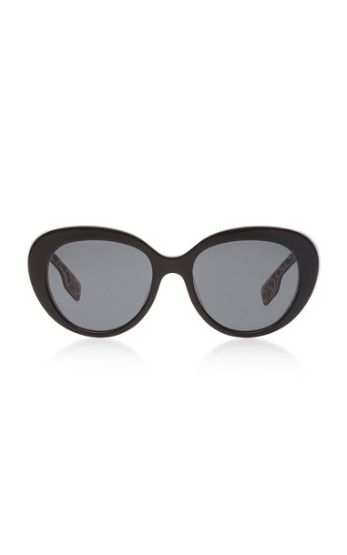 Burberry Round-Frame Acetate Sunglasses in black