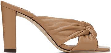 jimmy choo brown avenue 85 heeled sandals