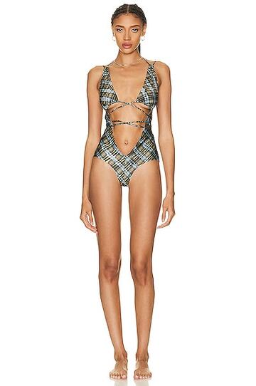 knwls amber one piece swimsuit in blue