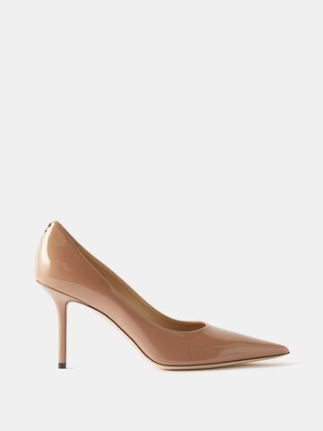 jimmy choo - love 85 patent-leather pumps - womens - dusty pink