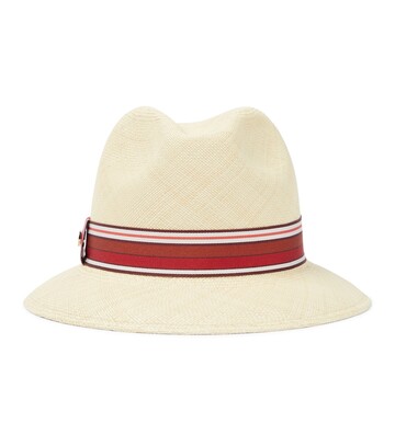 Loro Piana The Suitcase Stripe Ingrid straw panama hat in beige