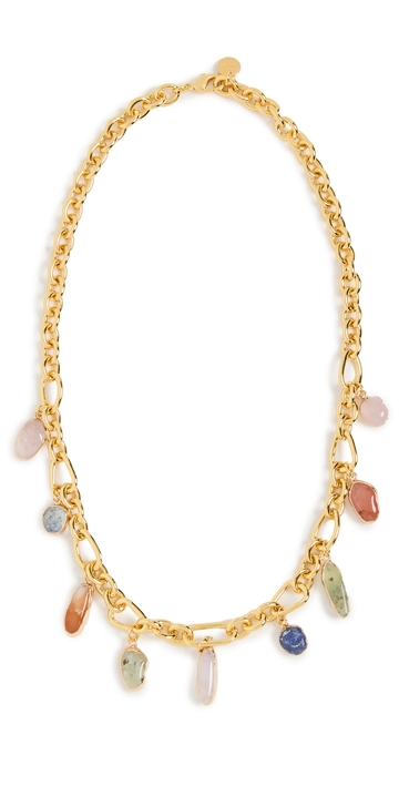 cult gaia shanti choker necklace pink multi one size