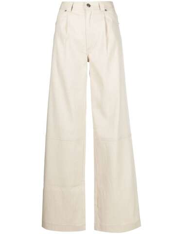 rodebjer belted palzzo pants - neutrals