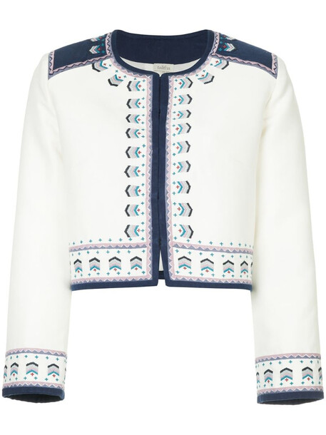 Talitha Talia embroidered jacket in white