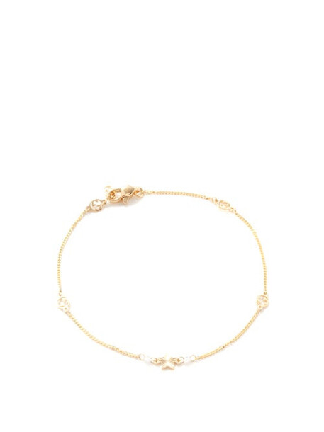 Gucci - GG Star Diamond & 18kt Gold Bracelet - Womens - Yellow Gold